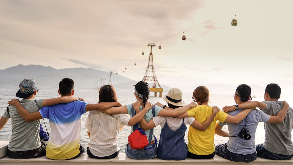 A group embracing in community